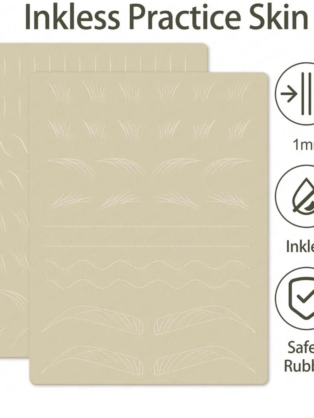 Microblading Practice Fake Skin Sheet for Eyebrow Tattoo, Eye Brow Makeup
